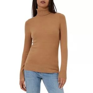 French Connection Babysoft Turtle Neck Jumper Camel
